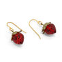 Strawberry hook earrings by Michael Michaud